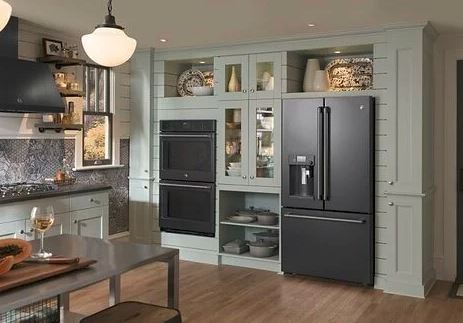 Cast Iron-Inspired Appliances : black kitchen appliance