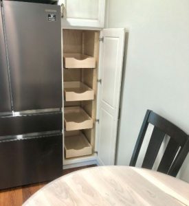 roll out shelves in new pantry