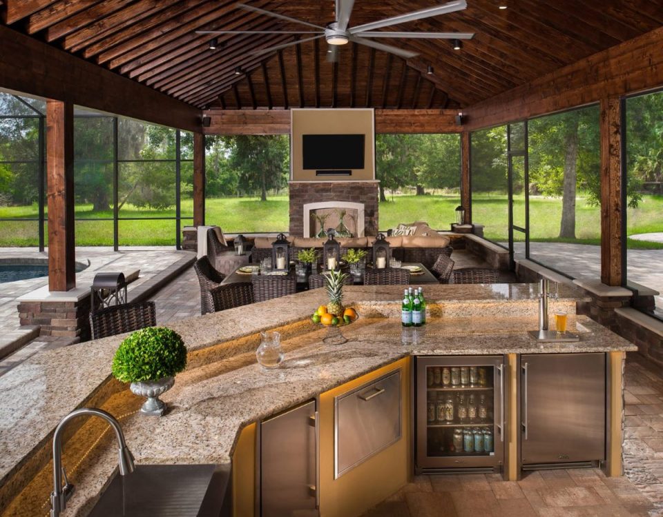 Outdoor kitchens are very popular