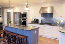 kitchen island with backless seating