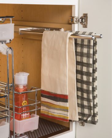 undersink storage towel rack