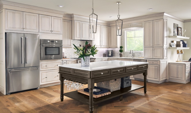 New Traditional Style allows for mixing finishes